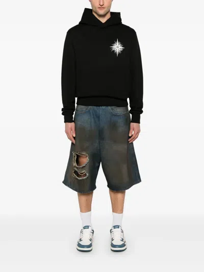 Amiri Men's Starburst Hoodie In Black