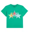 Amiri Kid's Stars Graphic Logo-print T-shirt In Blue