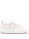 Amiri Stars Low-top Canvas Platform Sneakers In White