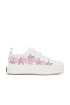 Amiri Sports Shoes With Thick Soles And Low Uppers In White & Pink