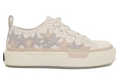 Pre-owned Amiri Stars Court Low (women's) Sneakers In White/grey