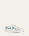 Amiri Stars Low-top Leather Sneakers In Ocean Sky