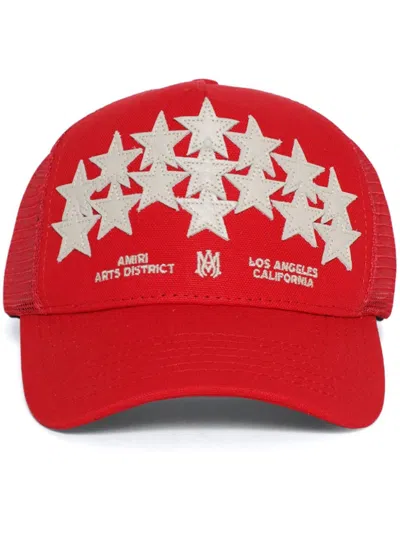 Amiri Stars Trucker Cap In Red