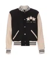 Amiri Logo-embroidered Bomber Jacket In Black