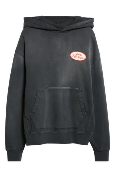 Amiri Station Patch Oversize Hoodie In Black