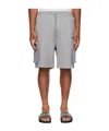 Amiri Drawstring Cargo Shorts In Gray