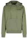 Amiri Cotton Sweatshirt Hooded Kangaroo Pocket In Green