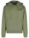 Amiri Cotton Sweatshirt Hooded Kangaroo Pocket In Green