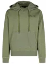 Amiri Cotton Sweatshirt Hooded Kangaroo Pocket In Green