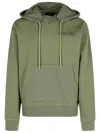 Amiri Cotton Sweatshirt Hooded Kangaroo Pocket In Green