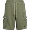 Amiri Stencil Logo Cargo Shorts In Green