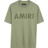 Amiri Stencil Crewneck Short Sleeves T-shirt In Green