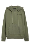 Amiri Cotton Sweatshirt Hooded Kangaroo Pocket In Green