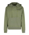 Amiri Cotton Sweatshirt Hooded Kangaroo Pocket In Green