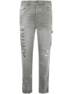 Amiri " Stencil" Slim Jeans Clothing In Gray