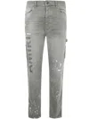 Amiri " Stencil" Slim Jeans Clothing In Gray