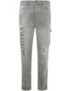 Amiri " Stencil" Slim Jeans Clothing In Gray