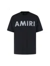 Amiri Black Cotton T-shirt With Bold Logo Statement