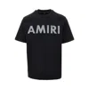 Amiri Black Cotton T-shirt With Bold Logo Statement
