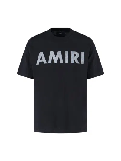 Amiri Stencil Print T Shirt In Black