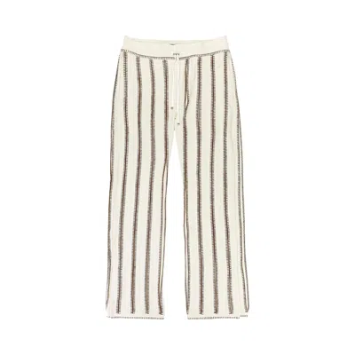 Pre-owned Amiri Stitch Flare Track Pants 'alabaster' In Cream