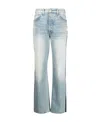 Amiri Stitched Straight Jeans In Gray