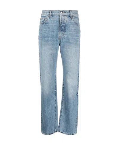 Amiri Stonewash Straight-leg Jeans In Blue