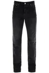 Amiri Straight Cut Loose Jeans In Black