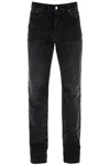 Amiri Straight Cut Loose Jeans In Nero