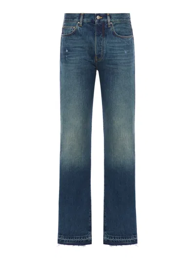 Amiri Straight Fit Jeans In Blue