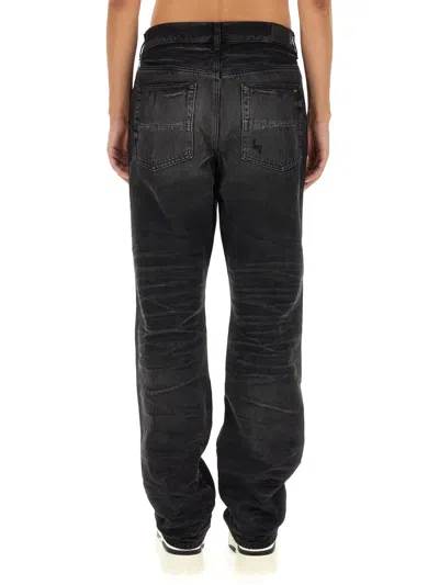 Amiri Straight Fit Stack Jeans In Black