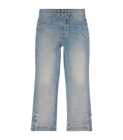 Amiri Straight Flare Jeans In Blue