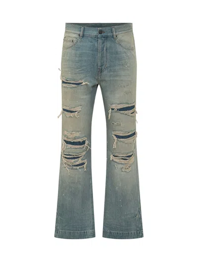 Amiri Straight Flare Jeans In Blue