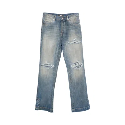 Pre-owned Amiri Straight Flare Mx1 Jean 'canyon Sky' | Tan | Men's Size 33