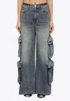 Amiri Straight-leg Cargo Jeans In Blue