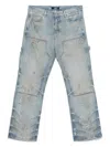 Amiri Lightweight Distressed Carpenter Jeans In Blue