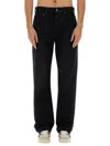 Amiri Straight Trousers With Five Pockets And Belt Loops In Black