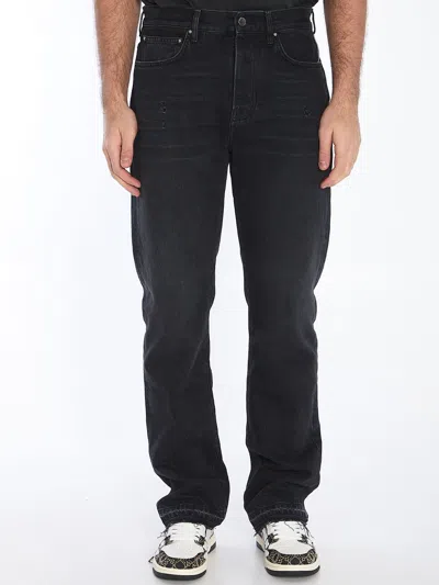 Amiri Straight Leg Jeans In Black