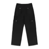 Amiri Straight Leg Loose Black Cargo Pants In Black