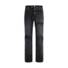 Amiri Distressed Denim Trousers With Faded Detailing