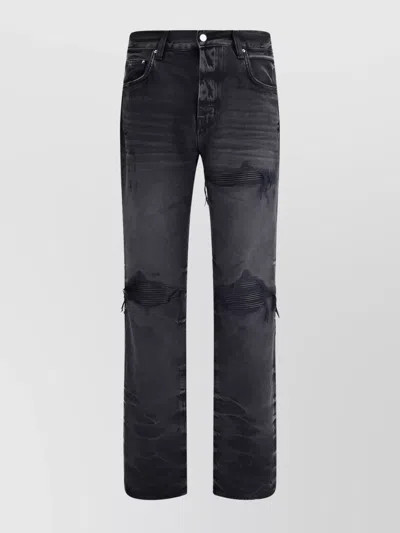 Amiri Straight Mx1 Rock Spirit Jeans In Black