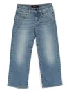 Amiri Straight Stack Low-rise Straight-leg Jeans In 蓝色