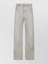 Amiri Straight Trousers With Pockets And Belt Loops In Gray