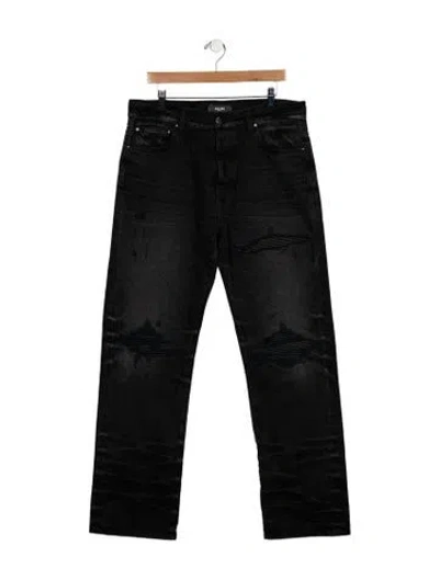 Pre-owned Amiri Straight-leg Jeans In Black