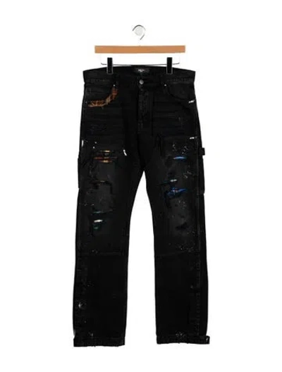 Pre-owned Amiri Straight-leg Jeans In Black