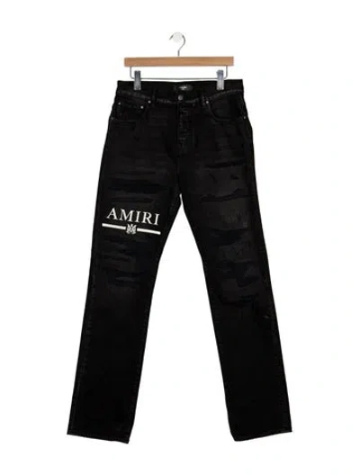 Pre-owned Amiri Straight-leg Jeans In Black