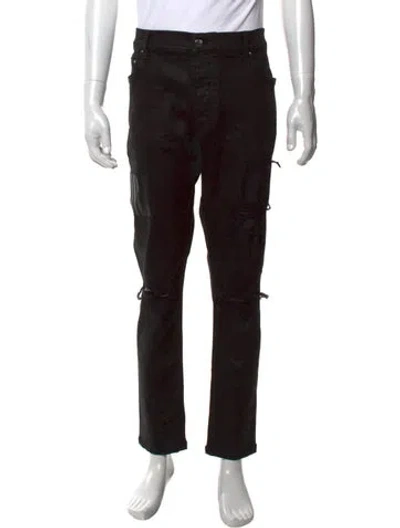 Pre-owned Amiri Straight-leg Jeans In Black