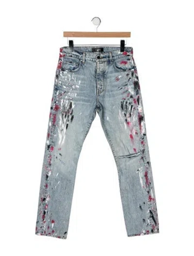 Pre-owned Amiri Straight-leg Jeans In Blue