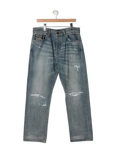 Pre-owned Amiri Straight-leg Jeans In Blue