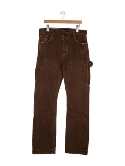 Pre-owned Amiri Straight-leg Jeans In Brown